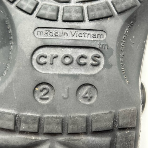 Crocs Unisex Baya Black Clog Size Kids Juniors 2 or 4 - Picture 4 of 5
